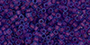 TOHO Treasure #1 Tube 2.5" : Frosted Royal Purple-Lined Aqua