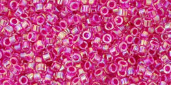 TOHO Treasure #1 Tube 2.5" : Hot Pink-Lined Crystal