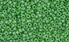 TOHO Takumi LH Round 9/0 Tube 2.5" : Inside Color-Crystal/Apple Green-Lined