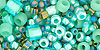 TOHO Multi-Shape/Color Mix Tube 2.5" : Take- Seafoam/Green Mix