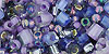 TOHO Multi-Shape/Color Mix Tube 2.5" : Kawaii- Purple/Green Mix