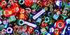 TOHO Multi-Shape/Color Mix Tube 2.5" : Shousei- Red/Green/Blue Mix