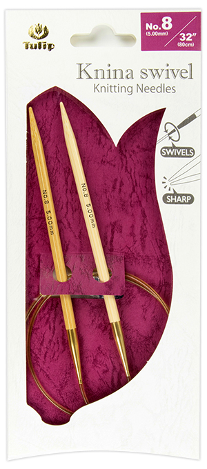 Tulip - Knina Swivel Knitting Needles 32"-80cm No.8 5.00mm