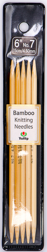 Tulip - 6" (15cm) Bamboo Knitting Needles (5 pcs) : Size 7 (4.50mm)