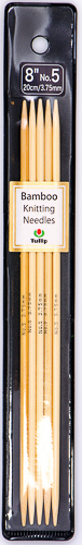 Tulip - 8" (20cm) Bamboo Knitting Needles (5 pcs) : Size 5 (3.75mm)