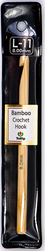 Tulip - 6" Bamboo Crochet Hook : Size L-11 (8.00mm)