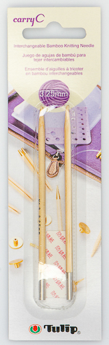 Tulip - CarryC Interchangeable Bamboo Knitting Needles (2 pcs) : Size 3 (3.25mm)
