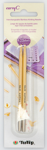Tulip - CarryC Interchangeable Bamboo Knitting Needles (2 pcs) : Size 6 (4.25mm)