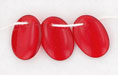 QB : Oval Lentils 15/11mm - Siam Ruby