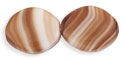 Flat Oval 12/10mm - Brown/White .25M