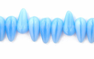 Pointy Drop 10/5mm : Baby Blue Coral