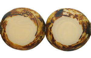 TC : Etched Round 16mm : Opaque Beige - Picasso