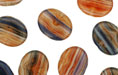 Loose Wide Flattened Ovals 10/12mm : HurriCane Glass - Orange Sunset
