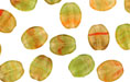 Loose Flattened Ovals 9/7mm : HurriCane Glass - Light Tigerlily