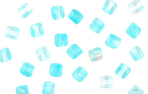 Loose Cube Beads 4/4mm : HurriCane Glass AquaMarine