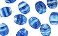 Loose Flattened Ovals 9/7mm : HurriCane Glass Ultramarine