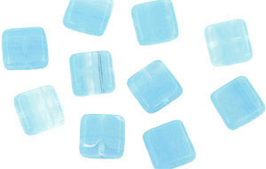 Loose Flat Squares 9mm : HurriCane Glass - Easter Blue
