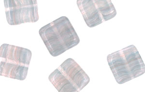Loose Flat Squares 9mm : HurriCane Glass Purple Fog