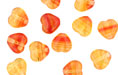 Loose Heart 6/6mm : HurriCane Glass Red/Orange