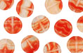 Loose Dime Bead 8mm : HurriCane Glass - Crysatl Red