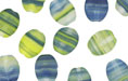 Loose Flattened Ovals 9/7mm : HurriCane Glass - Fireflies