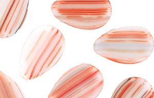 Loose Large Petals 12/18 mm : HurriCane Glass - Red Stripes
