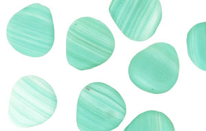 Loose Nuggets 12/11 mm : HurriCane Glass : Matte - Snow Turquoise