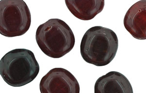 Loose Beveled Oval 10/9mm : HurriCane Glass - Crimson Rose