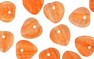 Loose Hearts 9mm : HurriCane Glass - Fiery Orange