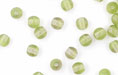 Loose Round Beads 4mm : HurriCane Glass - Olivine/Black Diamond