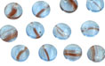 Loose Lentils 6mm : HurriCane Glass - Light Sapphire/Maroon