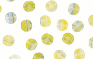Loose Dime Beads 6mm : HurriCane Glass - Blueberry Lemonade
