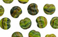 Loose Flat Fruit 11/12mm : HurriCane Glass - Tropical Macaw