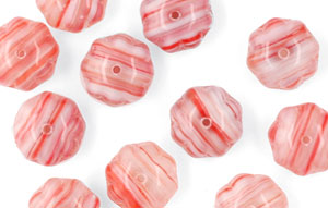 Loose Melon Spacers 8/11mm : HurriCane Glass - Ribbon Candy