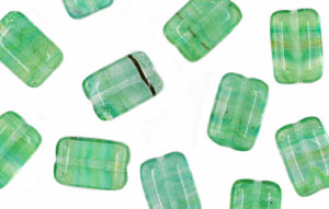 Loose Flat Rectangle 12/8mm : HurriCane Glass - Bubbling Spring