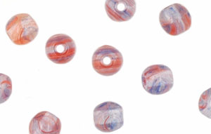 Loose Round Beads 4mm : HurriCane Glass - American Beauty
