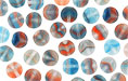 Loose Dime Beads 5mm : HurriCane Glass - Venice Sunset