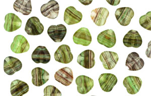 Loose Heart Beads 6/6mm : HurriCane Glass - Aurelians