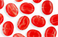 Loose Wide Flattened Ovals 10/12mm : HurriCane Glass - Floribunda