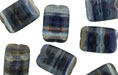 Loose Flattened Rectangle 12/8mm : HurriCane Glass-  Sea Storm