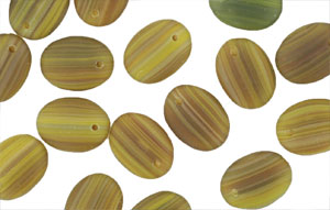Loose Oval Lentils 12/9mm : HurriCane Glass - Matte - Cerignola