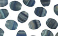 Loose Flattened Ovals 9/7mm : HurriCane Glass - Matte Dark Blue