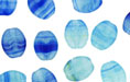 Loose Flattened Ovals 9/7mm : HurriCane Glass - Aqua Blue
