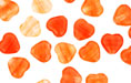 Loose Heart 6/6mm : HurriCane Glass - Orange Blaze