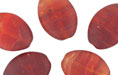 Loose Flat Ovals 16/11mm : HurriCane Glass Red Berry
