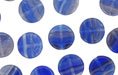 Loose Dime Bead 8mm : HurriCane Glass - Deep Blue Sea