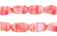 Twisted Cylinders 9/6 mm : HurriCane Pink/White/Red .25 M