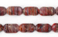 Twisted Cylinders 9/6 mm : HurriCane Tanzanite/Crystal/Red .25 M