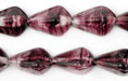 3 Sided Drops 13/9 mm : HurriCane Crystal/Amethyst .25 M