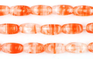 Sided Ovals 8/4mm : HurriCane Crystal/Orange .25M